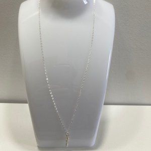 20-inch Sterling silver necklace with Feather charm